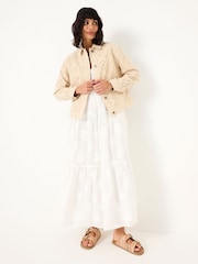 FatFace Hazel Dark Natural Hazel Broderie Jacket - Image 3 of 6