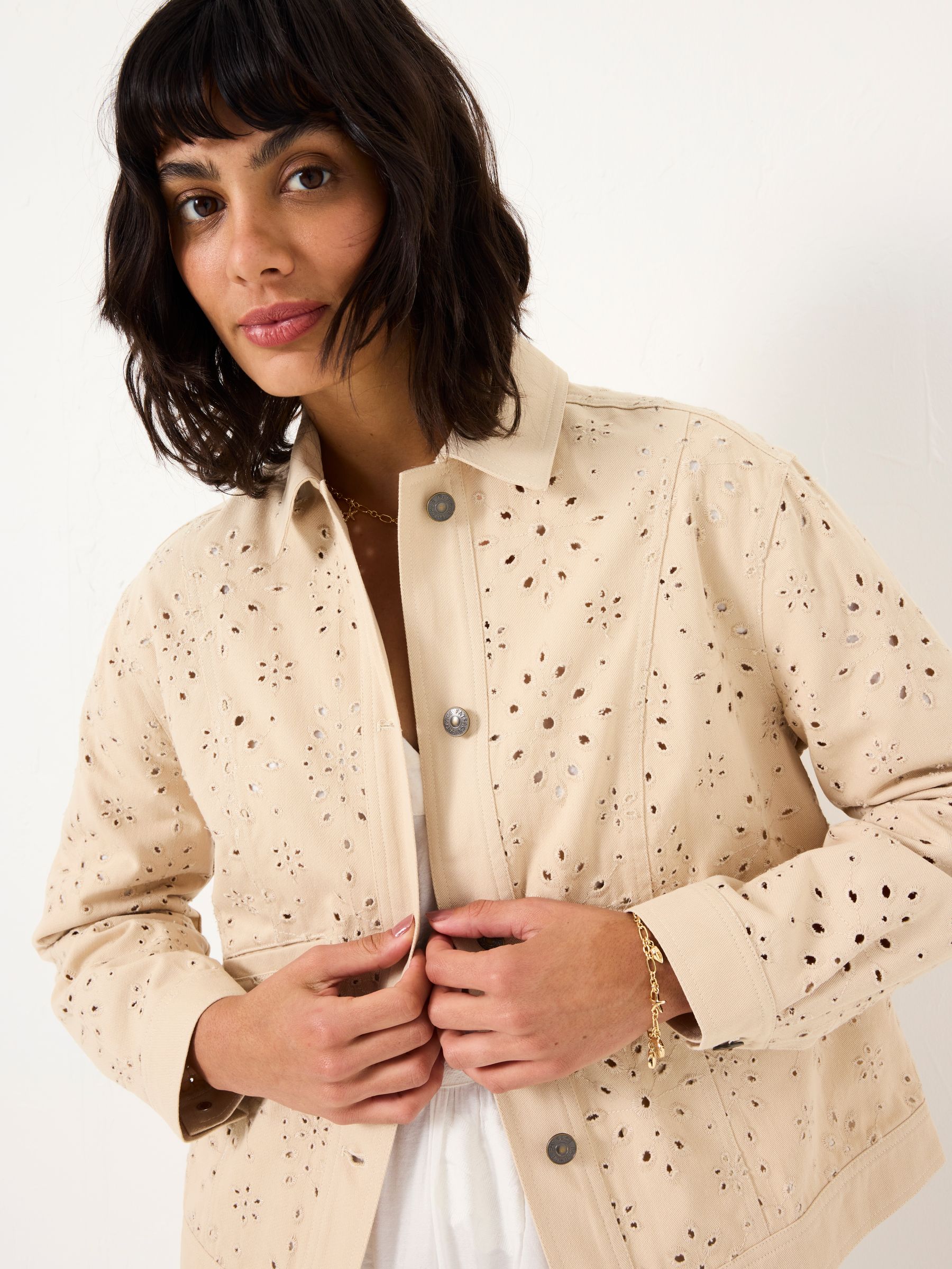 Buy FatFace Hazel Dark Natural Hazel Broderie Jacket from the Next