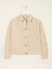 FatFace Hazel Dark Natural Hazel Broderie Jacket - Image 6 of 6