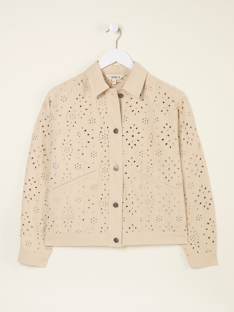 FatFace Hazel Dark Natural Hazel Broderie Jacket - Image 6 of 6