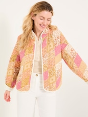 FatFace Evie Multi Quilted Patchwork Jacket - Image 1 of 8