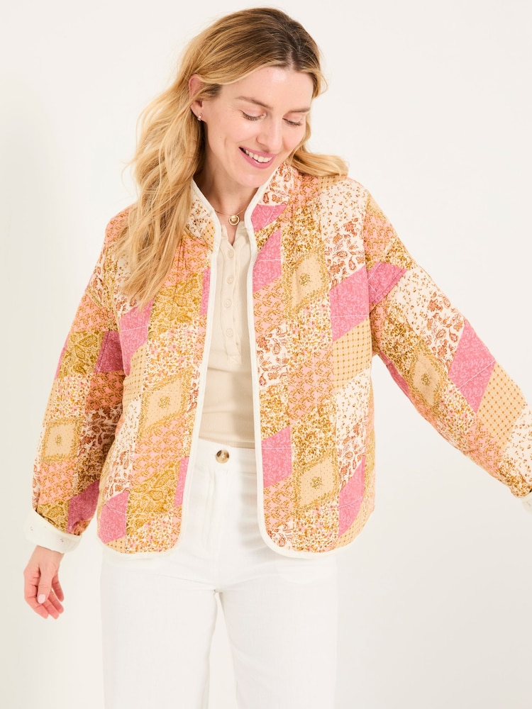 FatFace Evie Multi Quilted Patchwork Jacket - Image 2 of 8
