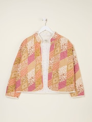 FatFace Evie Multi Quilted Patchwork Jacket - Image 8 of 8