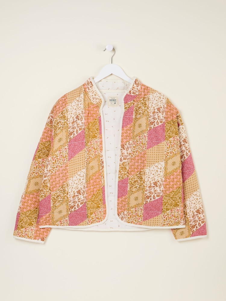 FatFace Evie Multi Quilted Patchwork Jacket - Image 8 of 8
