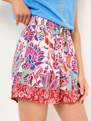 FatFace Ivory Festival Floral Flippy Shorts - Image 4 of 5