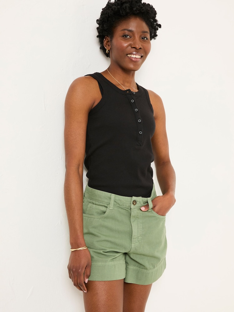 FatFace Broadway Mint Green Woven Shorts - Image 1 of 5