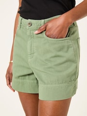 FatFace Broadway Mint Green Woven Shorts - Image 3 of 5