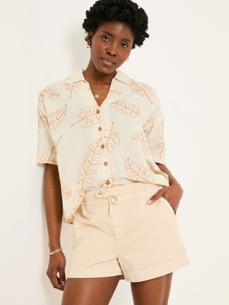 FatFace Ashby Natural Drawstring Shorts - Image 1 of 5