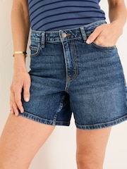 FatFace Harlyn Dark Vintage Blue Harlyn Denim Shorts - Image 4 of 5