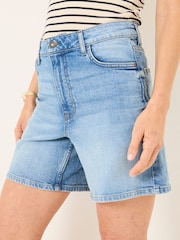 FatFace Harlyn Light Blue Denim Harlyn Denim Shorts - Image 1 of 5