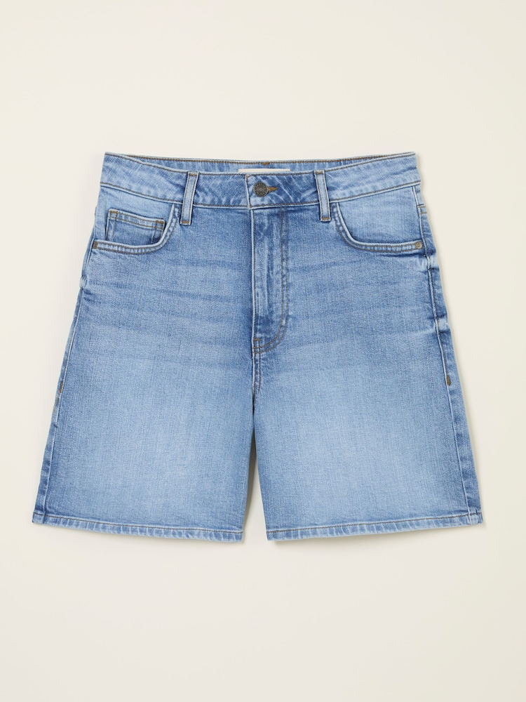 FatFace Harlyn Light Blue Denim Harlyn Denim Shorts - Image 5 of 5