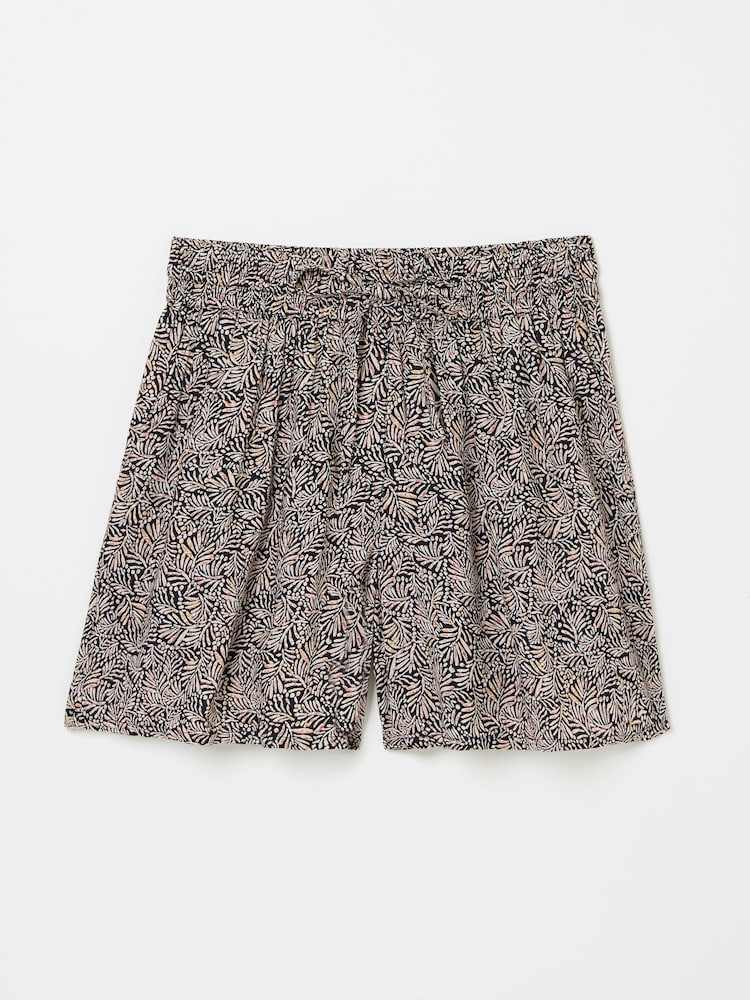 FatFace Black Leaf Dot Flippy Shorts - Image 6 of 6