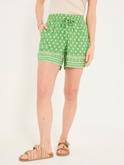 Green Woodblock Flippy Shorts - Image 1 of 5