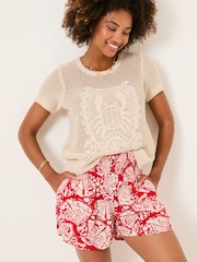 Rust Red Mono Shell Flippy Shorts - Image 1 of 5