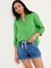 FatFace Ashby Dark Vintage Blue Ashby Drawstring Denim Shorts - Image 3 of 9
