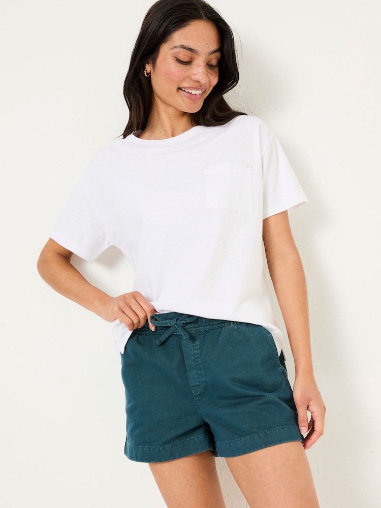 FatFace Ashby Teal Blue Drawstring Shorts - Image 1 of 6