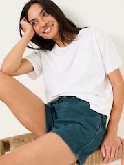 FatFace Ashby Teal Blue Drawstring Shorts - Image 4 of 6