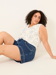 FatFace Broadway Denim Vintage 100% Cotton Denim Shorts - Image 8 of 9