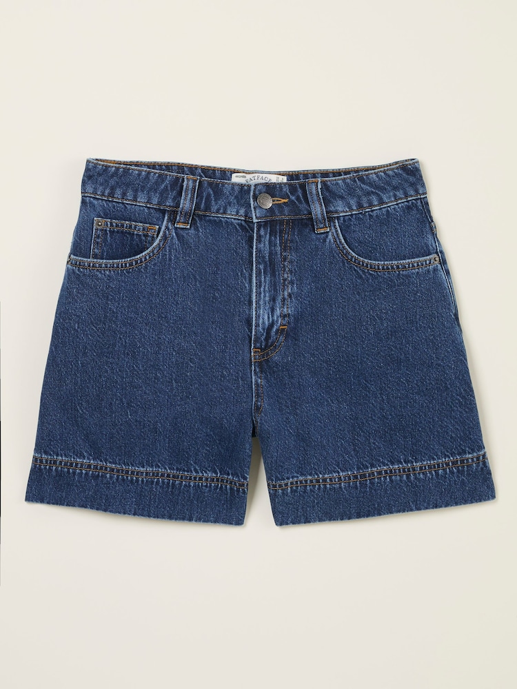 FatFace Broadway Denim Vintage 100% Cotton Denim Shorts - Image 9 of 9