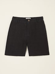 FatFace Nell Black Linen Shorts - Image 6 of 6