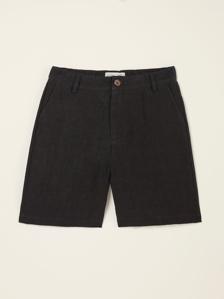 FatFace Nell Black Linen Shorts - Image 6 of 6