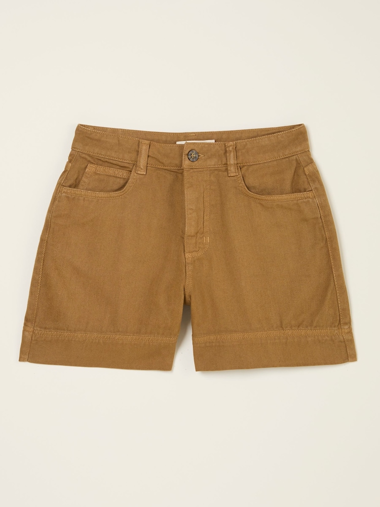 FatFace Broadway Golden Tan Woven Shorts - Image 5 of 5