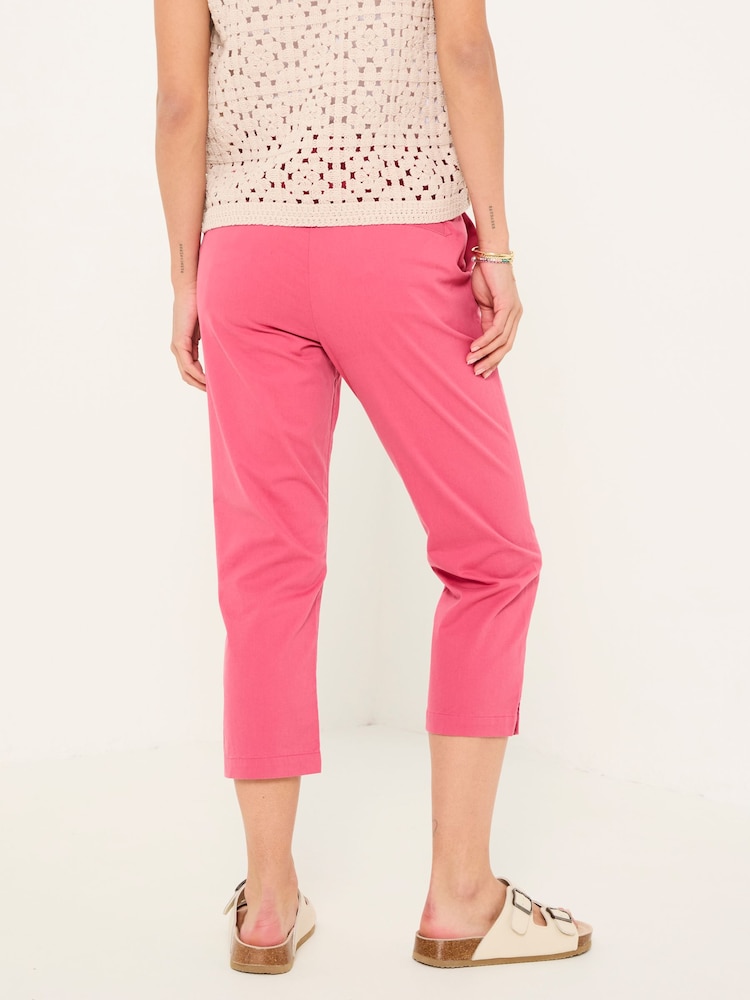 FatFace Farnham Pink Cropped Chino Trousers - Image 2 of 6