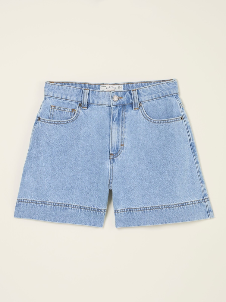 FatFace Broadway Light Vintage Blue 100% Cotton Denim Shorts - Image 9 of 9