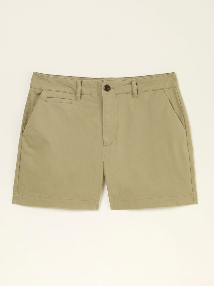 FatFace Padstow Khaki Green Chino Shorts - Image 5 of 5