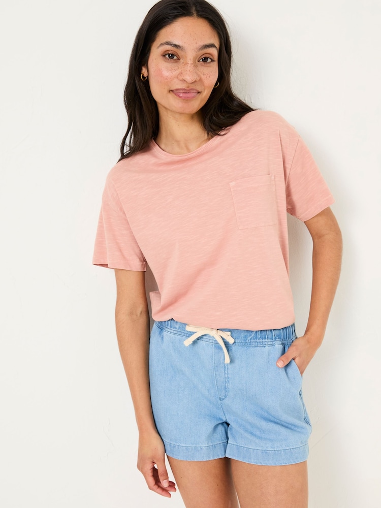 FatFace Ashby Light Vintage Blue Drawstring Shorts - Image 1 of 6