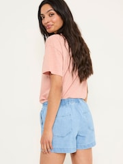 FatFace Ashby Light Vintage Blue Drawstring Shorts - Image 2 of 6