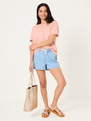 FatFace Ashby Light Vintage Blue Drawstring Shorts - Image 3 of 6