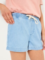 FatFace Ashby Light Vintage Blue Drawstring Shorts - Image 5 of 6