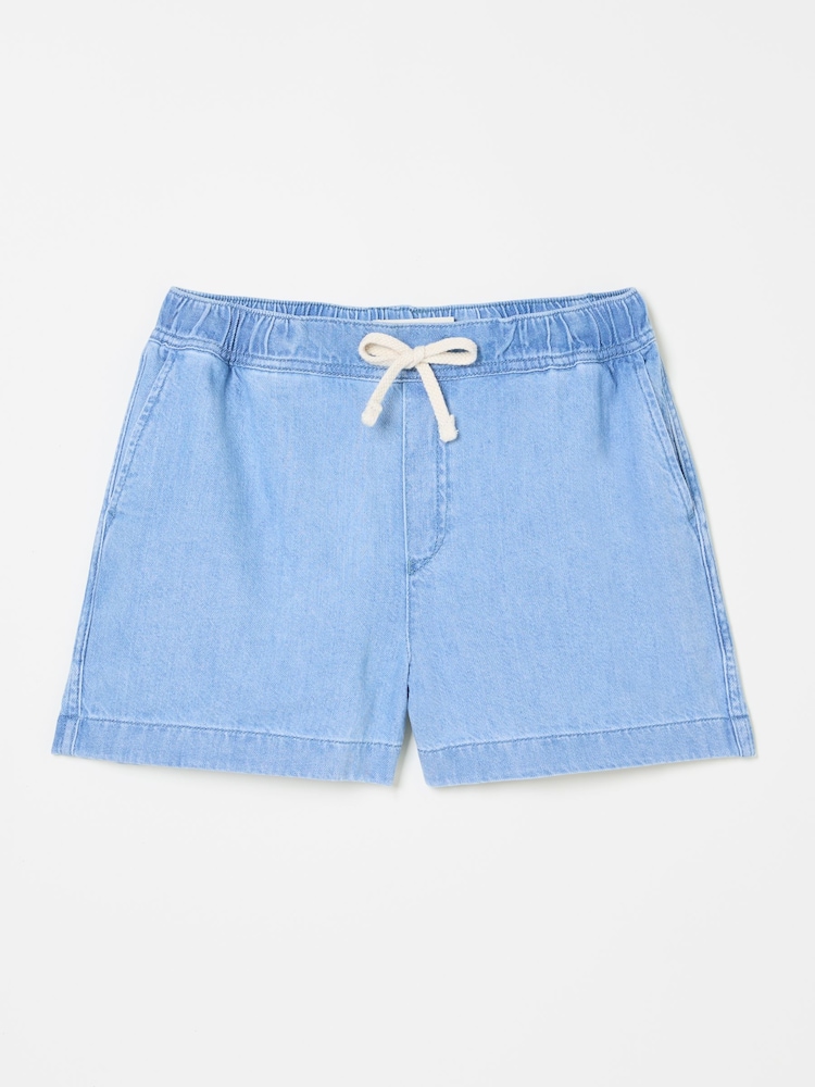 FatFace Ashby Light Vintage Blue Drawstring Shorts - Image 6 of 6
