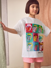 White Oversized Rolling Stones Band License T-Shirt (3-16yrs) - Image 1 of 4