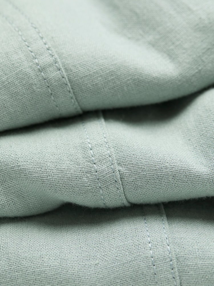 FatFace Issy Mint Green Tapered Linen Blend Trousers - Image 8 of 8