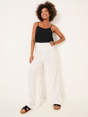 FatFace White Beachwear Palazzo Trouser - Image 3 of 6