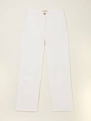 FatFace Ellie White Straight Leg Trousers - Image 5 of 6