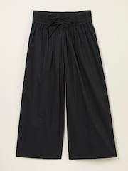FatFace Aubrey Black Wide Leg Crop Trouser - Image 12 of 13