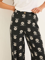 FatFace Ellie Washed Black Straight Leg Shell Trousers - Image 5 of 6