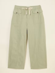 FatFace Henrietta Light Green Wide Leg Cargo Trousers - Image 5 of 5