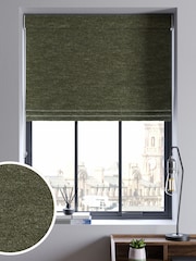 Olive Green Boucle Textured Made to Measure Roman Blind - Image 1 of 6