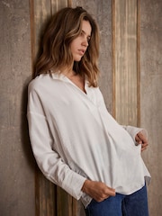 Mint Velvet White Stand Collar Blouse - Image 2 of 4