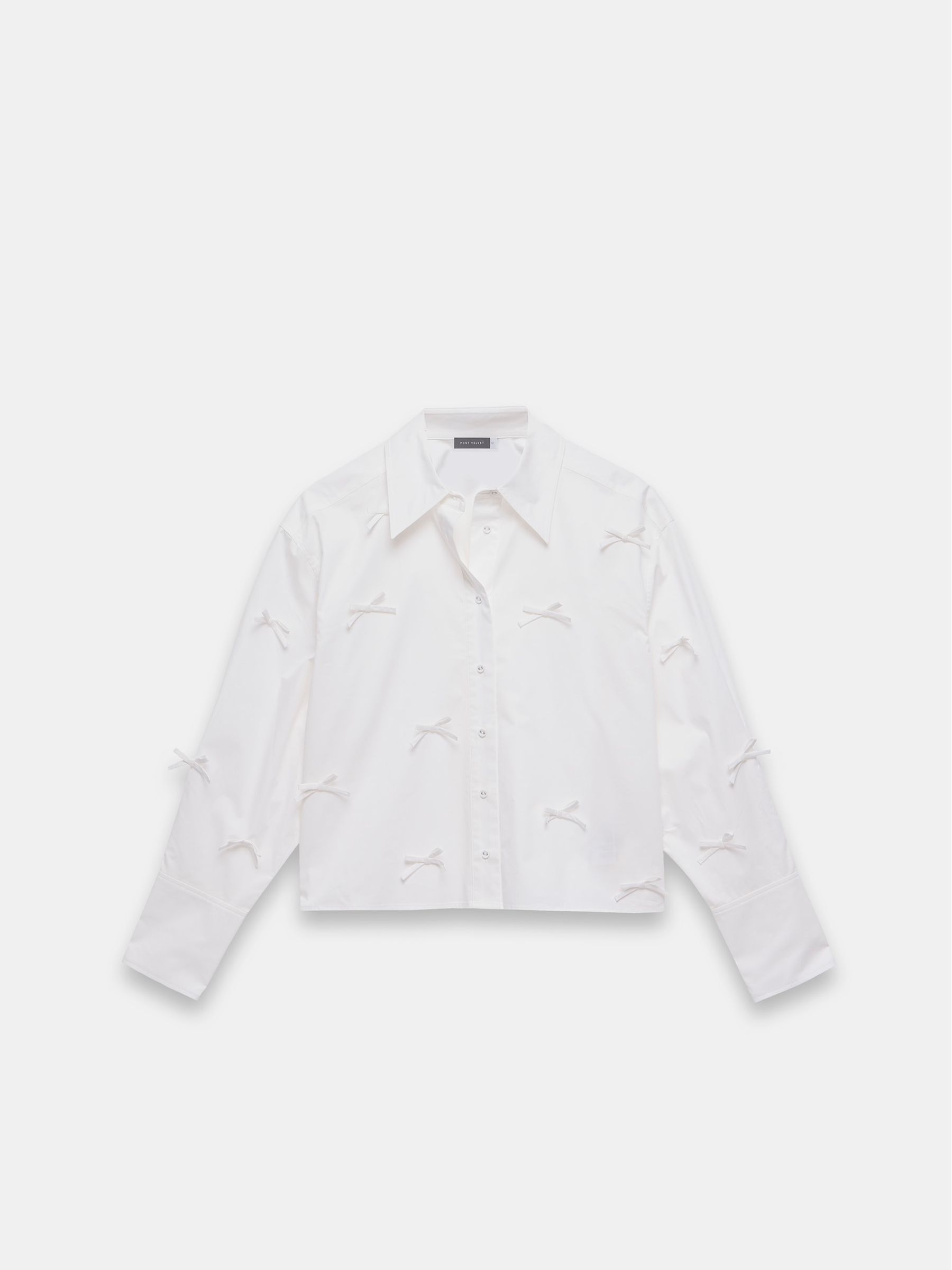 Buy Mint Velvet White 100% Cotton Bow Detail Shirt from the Next