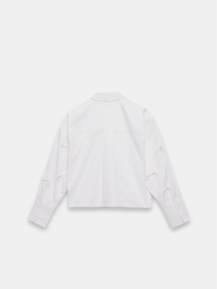 Mint Velvet White 100% Cotton Bow Detail Shirt - Image 4 of 4 Mint Velvet White 100% Cotton Bow Detail Shirt - Image 4 of 4