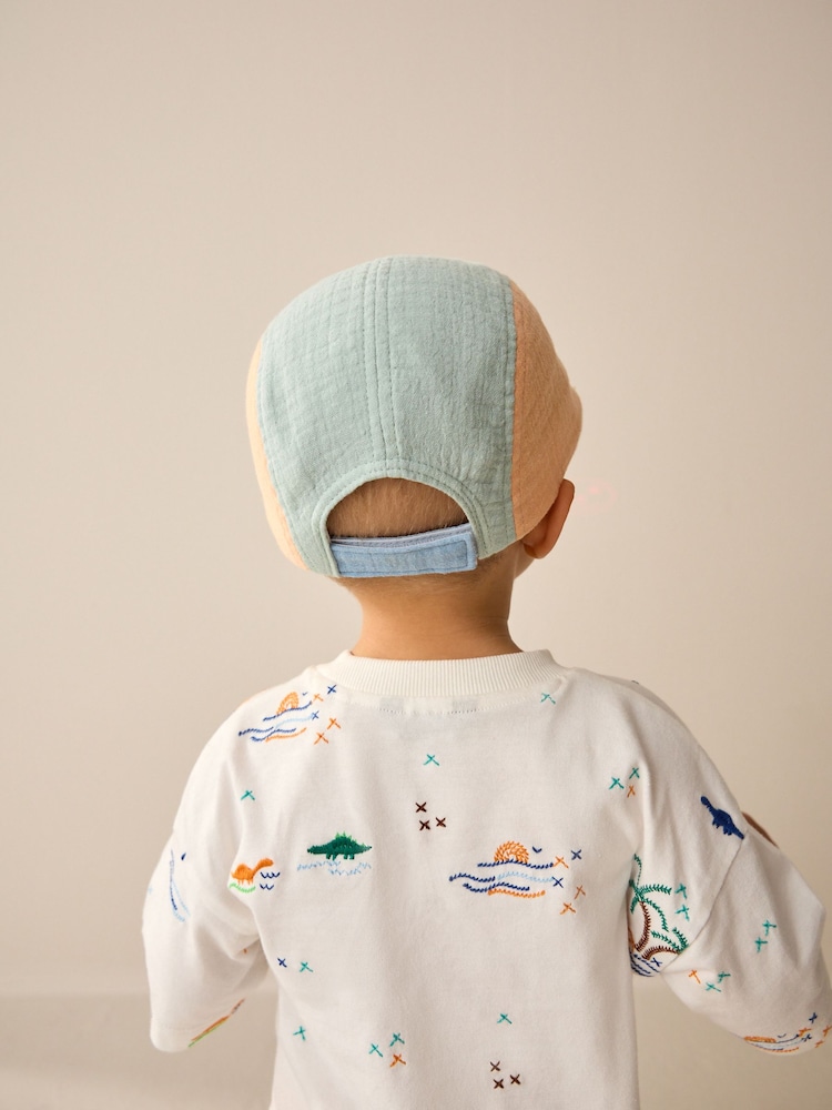 Multi Happy 100% Cotton Panel Cap (3mths-10yrs) - Image 3 of 3
