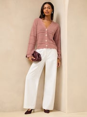 Lipsy Pretty Stitch Knit Cardigan - Imagen 3 de 4