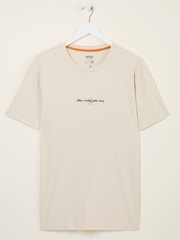 FatFace Oatmeal Open Shores Graphic Tshirt - Image 5 of 7