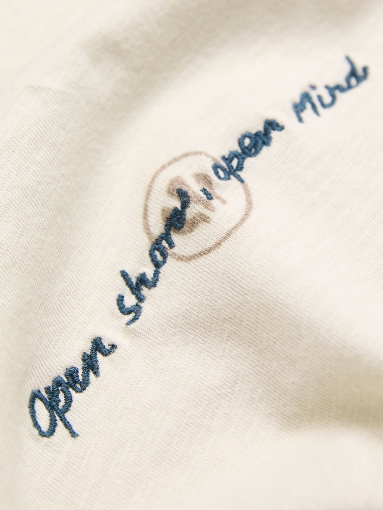 FatFace Oatmeal Open Shores Graphic Tshirt - Image 7 of 7