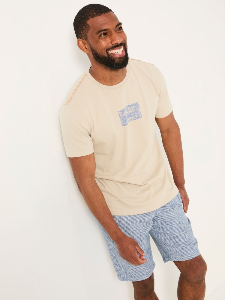 FatFace Natural Gill and Grill Tshirt - Image 2 of 4 FatFace Natural Gill and Grill Tshirt - Image 2 of 4